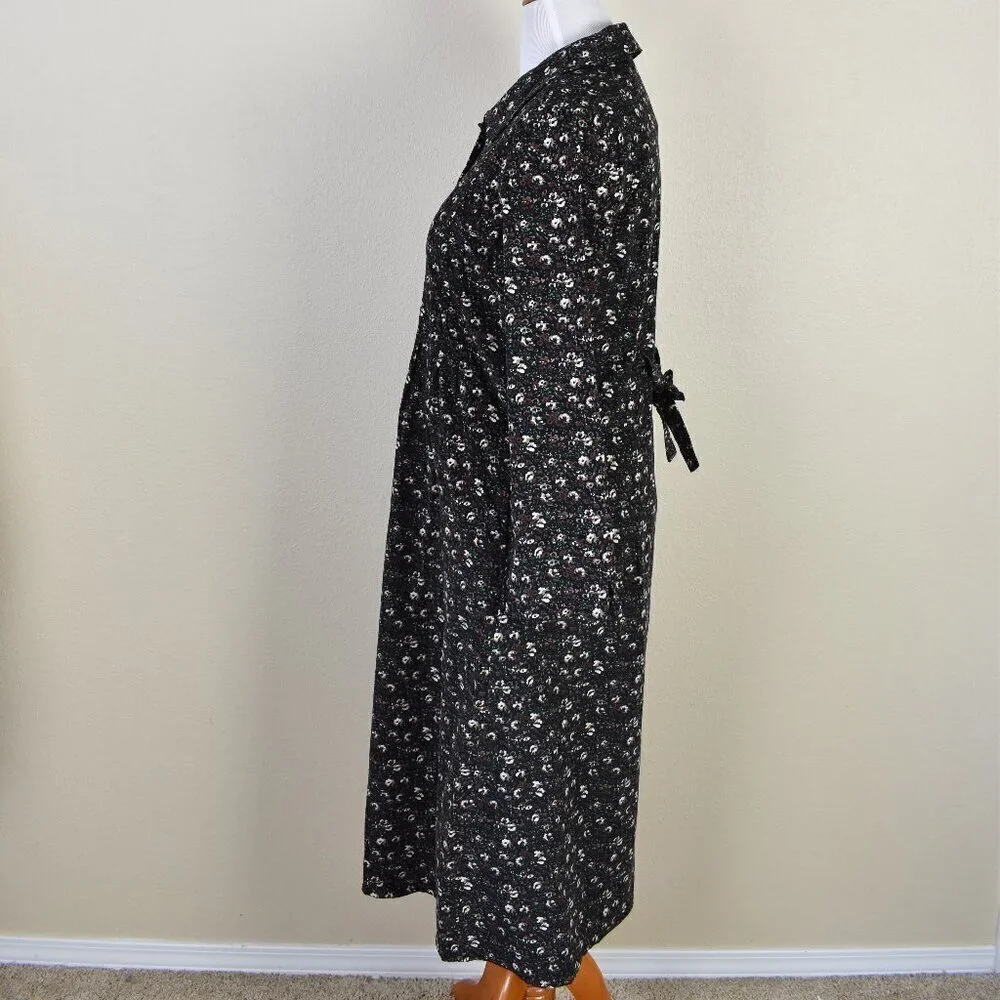 Vintage La Cera Corduroy Floral Dress NEW - M - Picture 7 of 12